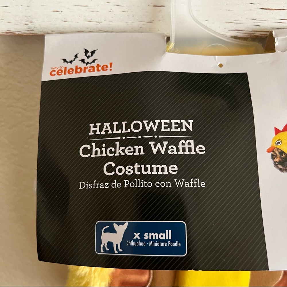 New! XS Dog Costume Chicken π And Waffles π§ Halloween Dress Up - Picture 2 of 5